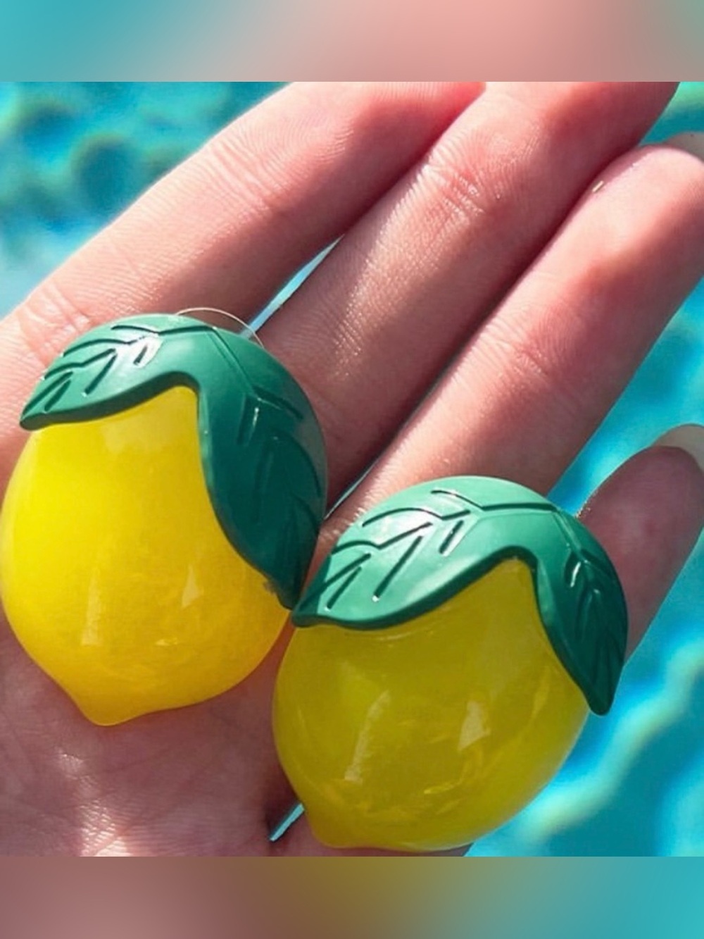 Lele Yellow Lemon Leaf Drop Earrings - Brand Unknown Fun and Cute